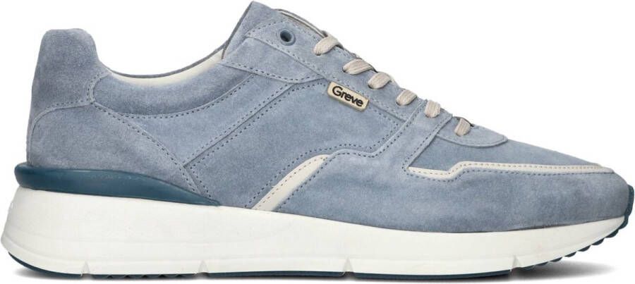 GREVE Lage Sneakers Heren Walker H Maat: 43 Materiaal: Suède Kleur: Blauw