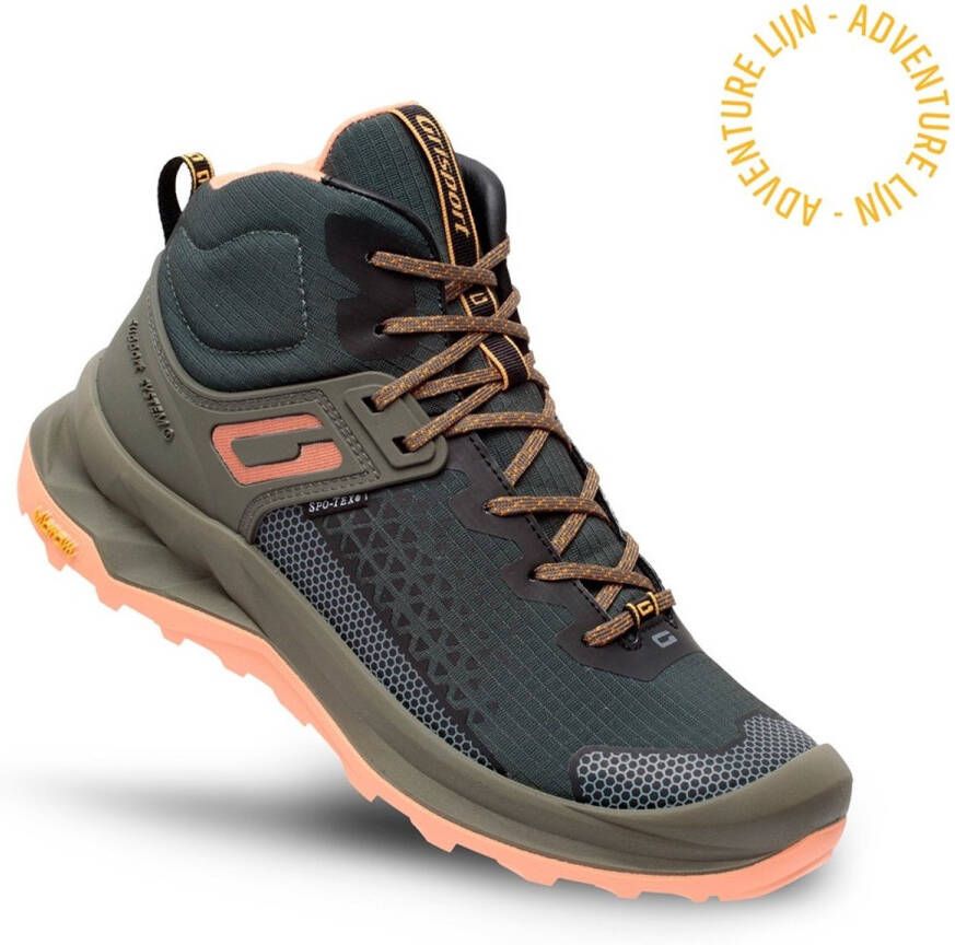 Grisport Explorer mid groen roze wandelschoenen uni