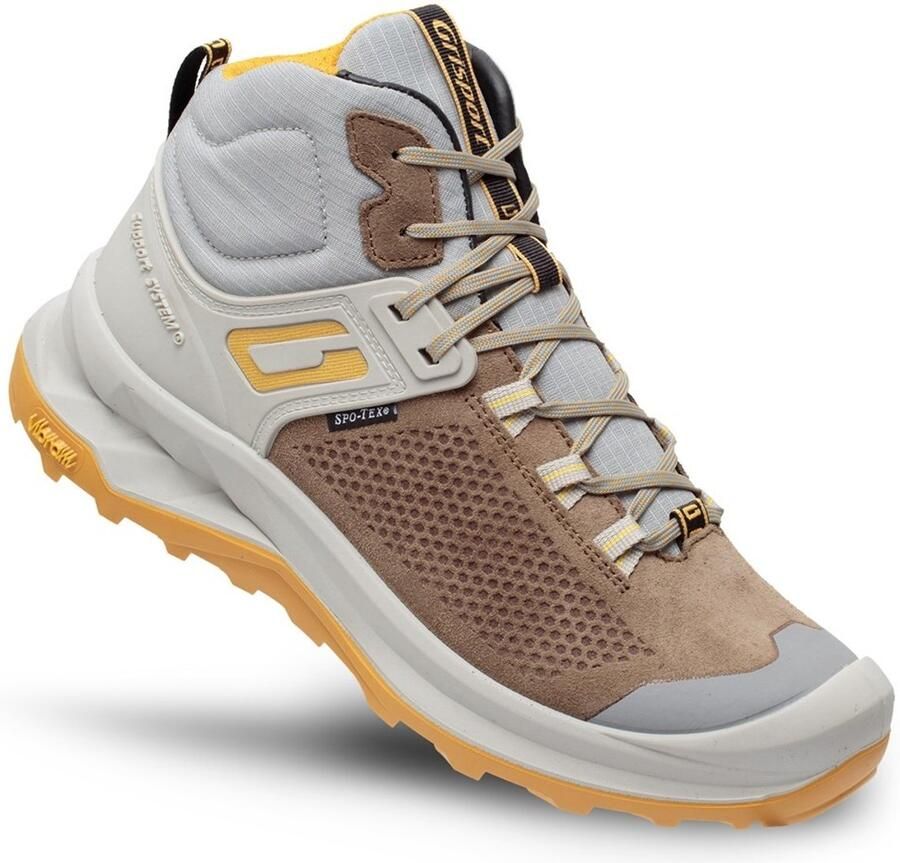 Grisport Discovery Mid bruin geel wandelschoenen uni