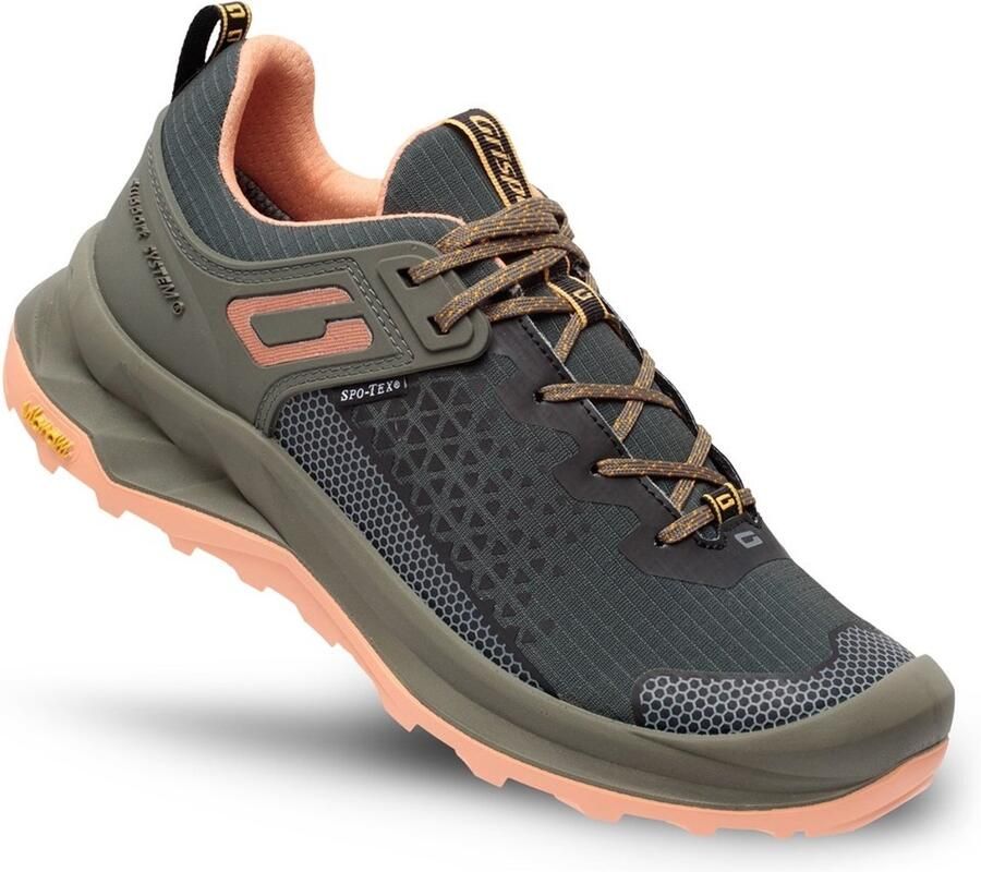 Grisport Explorer low groen roze wandelschoenen uni