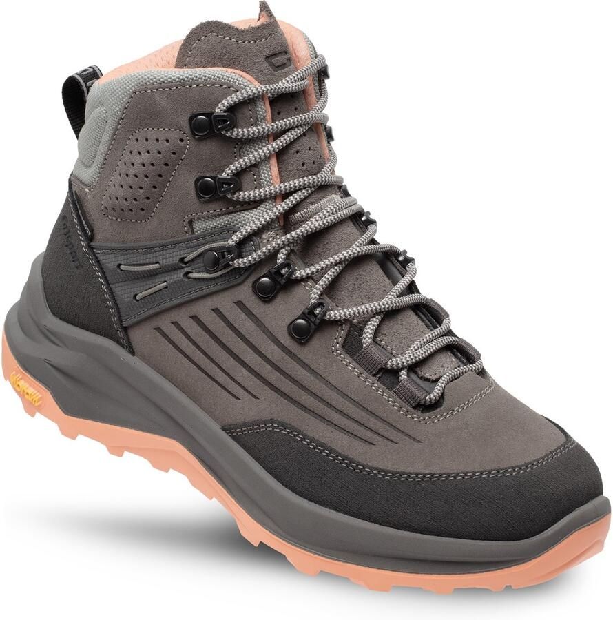 Grisport Overland Mid Dames Wandelschoenen Grey Peach