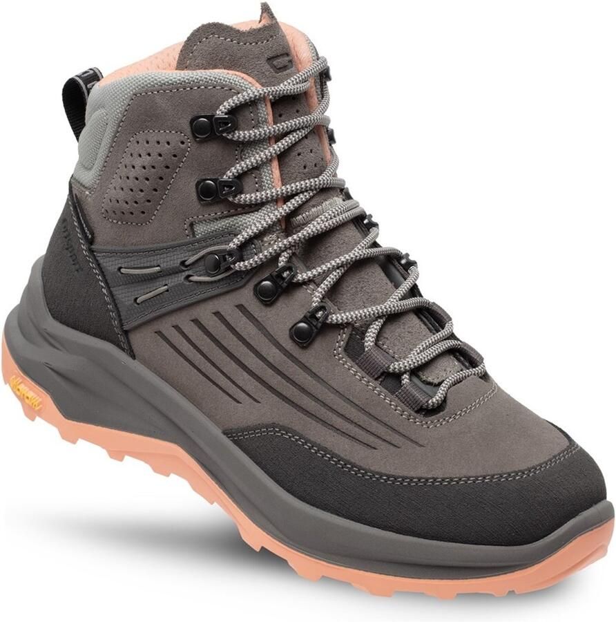 Grisport Overland Mid grijs roze wandelschoenen uni