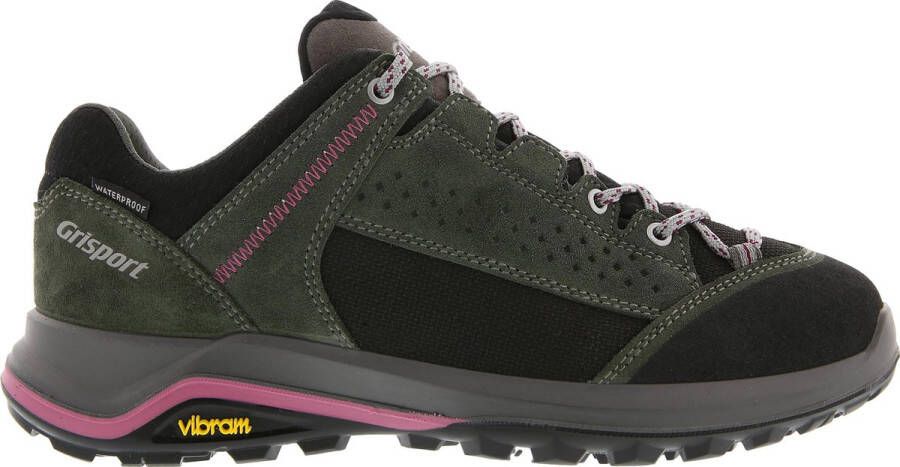 Grisport Siena Low Dames Wandelschoenen Groen Roze