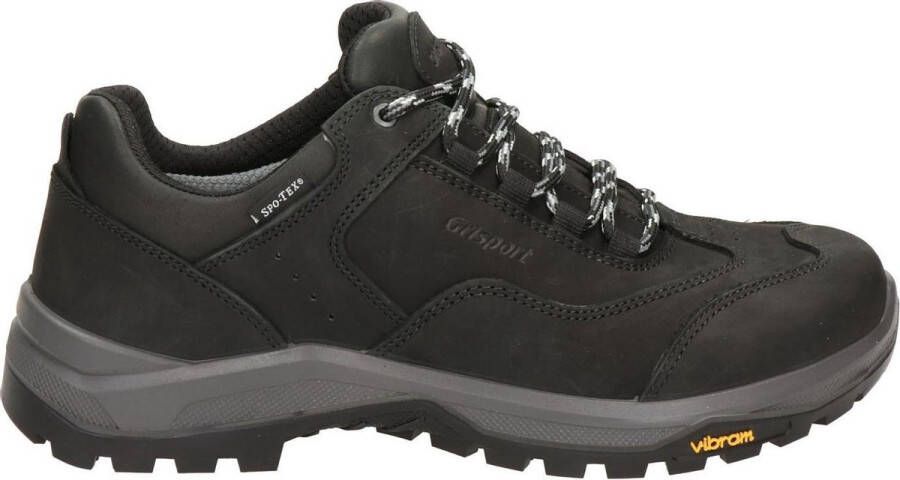 Grisport Walker Low wandelschoenen zwart Nubuck Heren