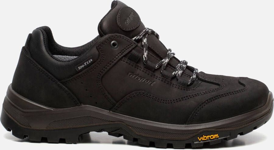 Grisport Walker Low wandelschoenen zwart Nubuck Heren