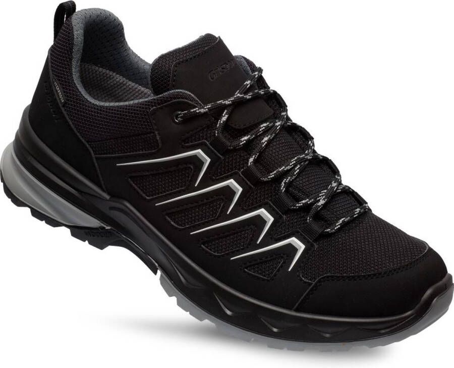 Grisport Wega Low Wandelschoen leren lage wandelschoenen Black