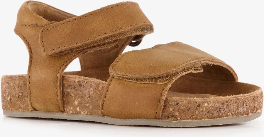 Groot leren jongens sandalen cognac