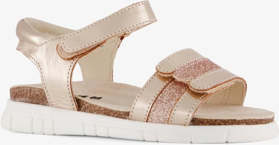 Groot leren meisjes sandalen goud