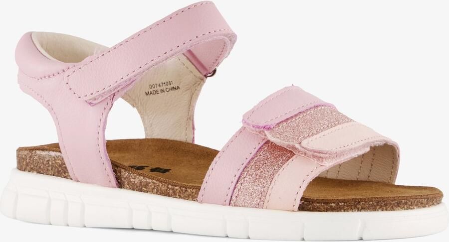 Groot leren meisjes sandalen roze