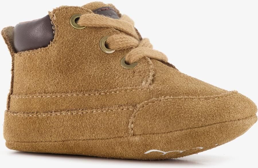 Groot suède babyschoenen bruin Echt leer Uitneembare zool In cadeauverpakking