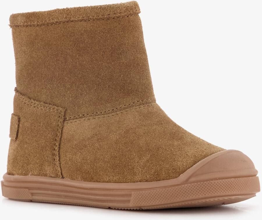 Groot suède meisjes boots gevoerd cognac Uitneembare zool