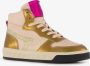 Groot hoge leren meisjes sneaker roze goud Uitneembare zool - Thumbnail 2