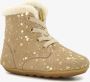 Groot leren babyschoenen beige met gouden vlokken Uitneembare zool In cadeauverpakking - Thumbnail 2