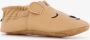 Groot leren babyschoenen met berensnuitje Cognac In cadeauverpakking - Thumbnail 1
