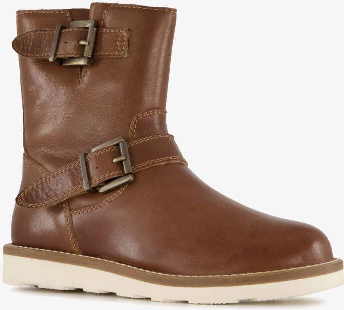 Groot leren jongens boots cognac