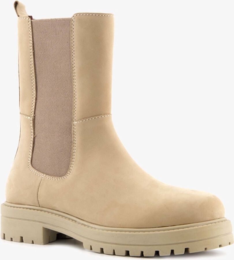 Groot leren meisjes chelsea boots Beige Uitneembare zoo