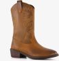Groot leren meisjes cowboy western laarzen bruin Uitneembare zool - Thumbnail 3