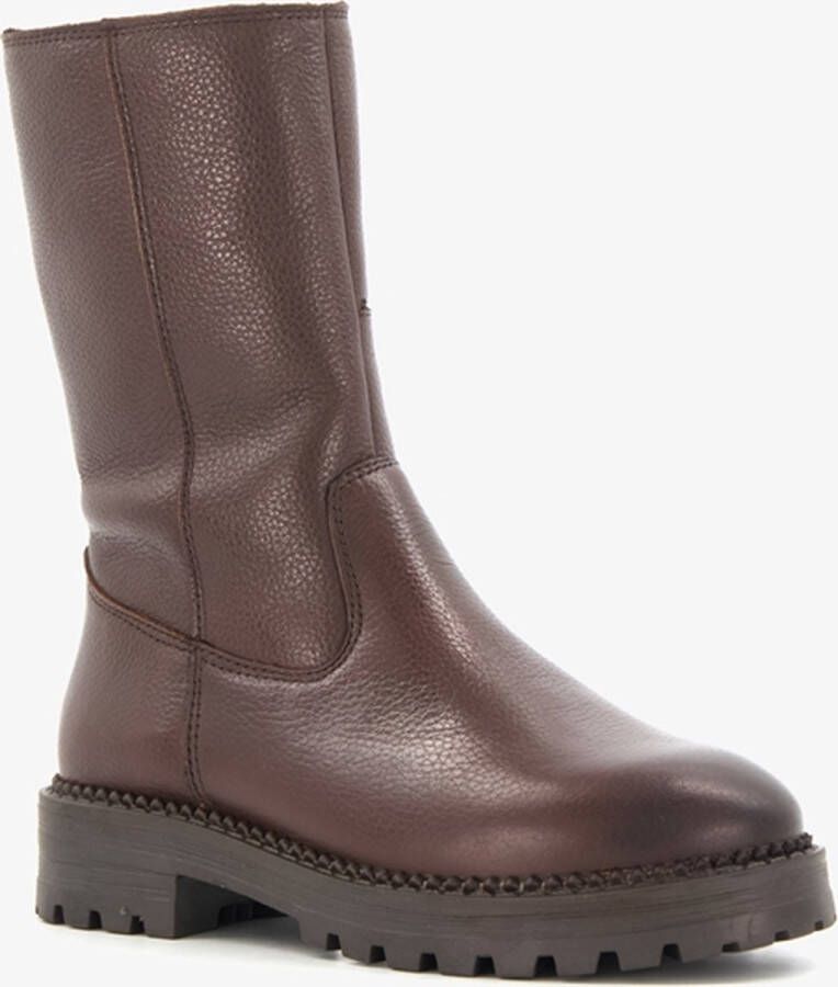 Groot leren meisjes laarzen bruin Schoenen