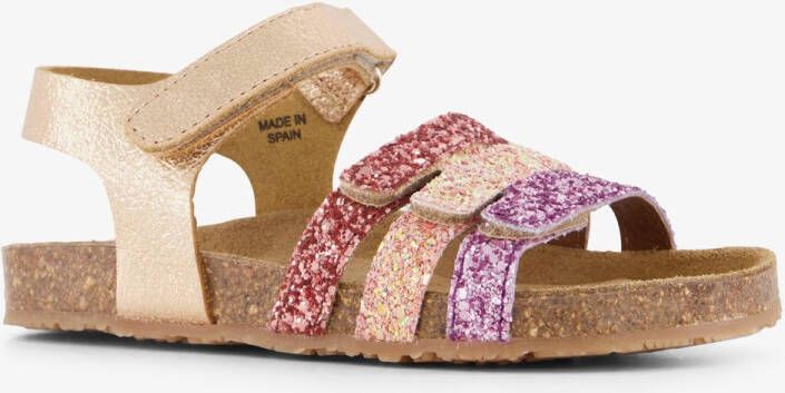 Groot leren meisjes sandalen lichtroze