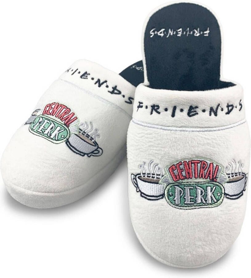 Groovy Friends Sloffen Logo Central Perk Wit