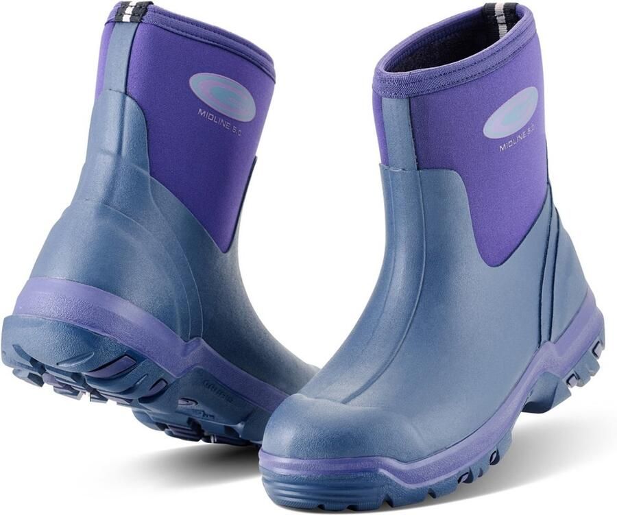Grubs damesrubberlaarzen Midline Mid Height Wellies paars