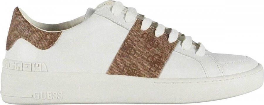 GUESS Verona Stripe Heren Sneakers Wit Beige