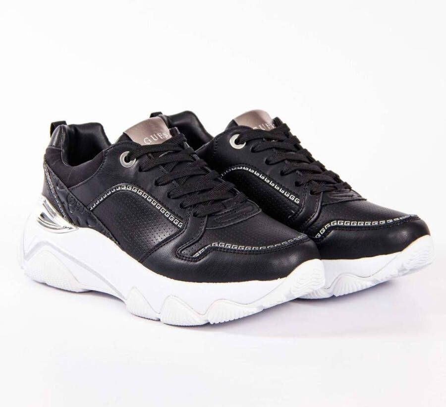 Guess Dames Sneaker Mags Zwart Ecopelle Ds22Gu28 Fl5Mgsele12 Black Dames