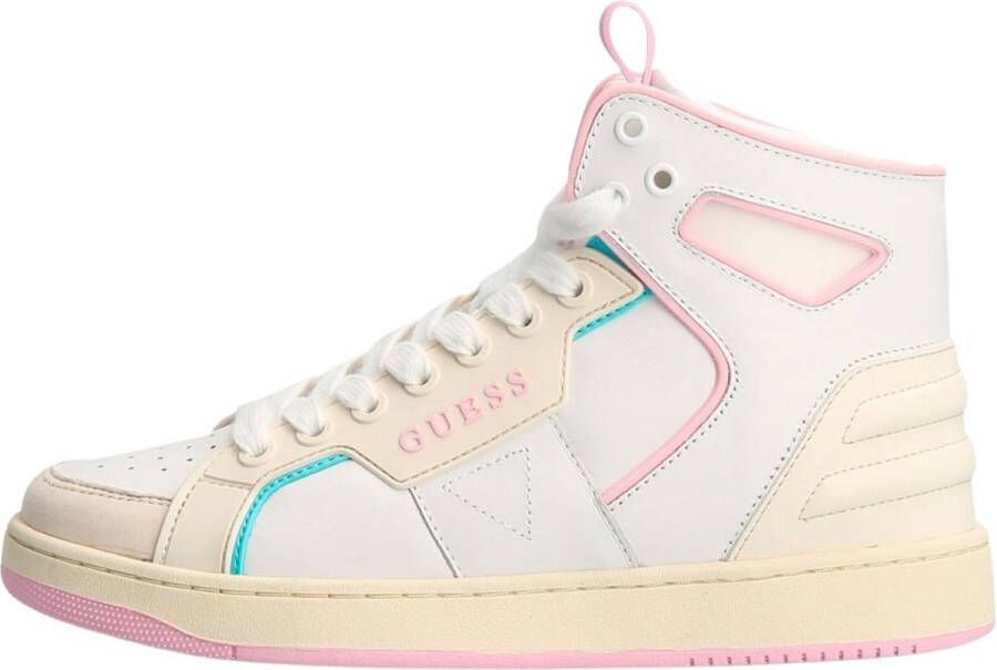 Guess Dames Herfst Winter Sneakers met Synthetisch en Stoffen Bovenwerk White Dames