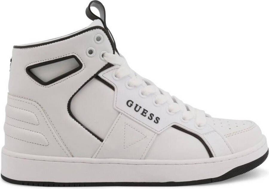 Guess Zwarte leren sneakers met metalen details Black Dames