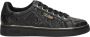 Guess Zwarte leren sneakers Metalen logo Black Dames - Thumbnail 1