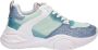 GUESS Bestie chunky sneakers met glitters blauw - Thumbnail 11