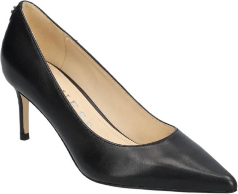 GUESS BRAVO4 Zwarte Leren Damesstiletto's Elegante Schoenen voor de Modebewuste Vrouw