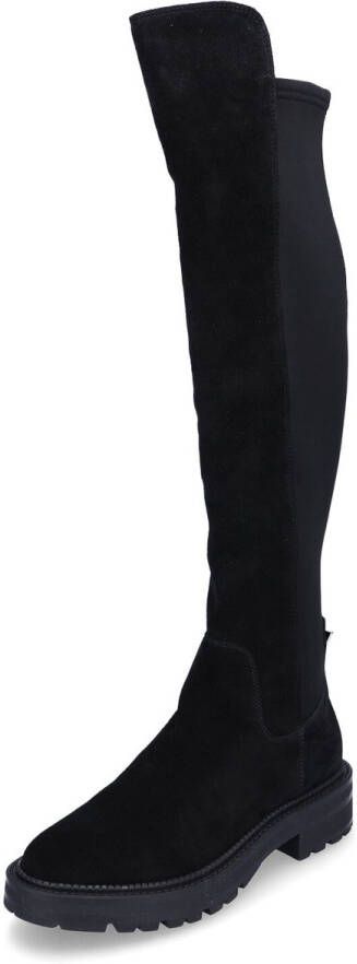 Guess Leren en stretch stoffen laars met logo plaat Black Dames - Foto 2