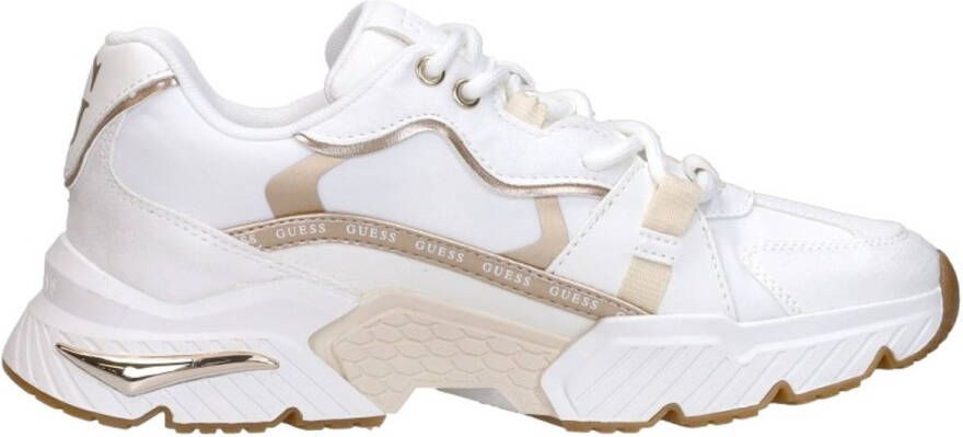 Guess Witte Chunky Lage Sneakers Carrli