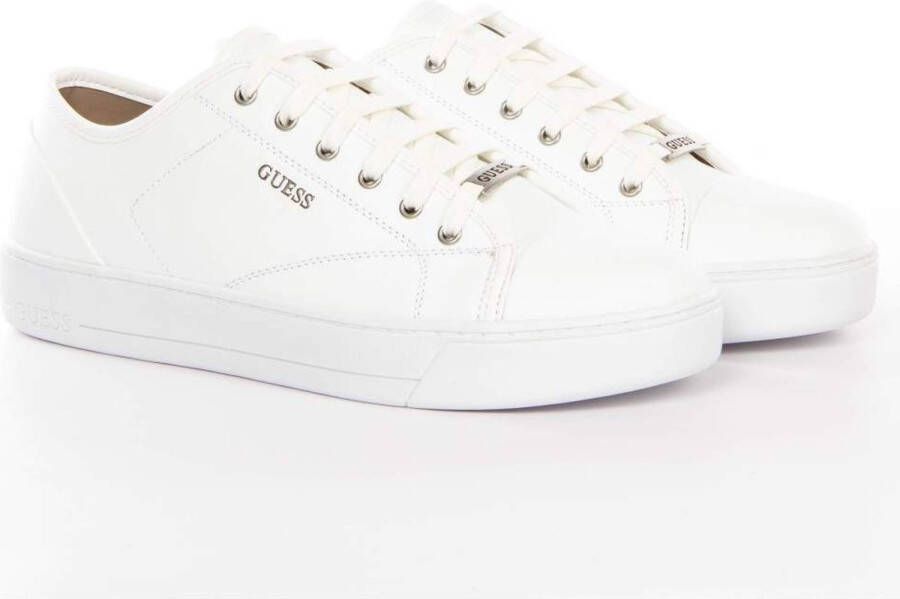 Guess Witte Leren Udine Carryover Sneakers White Heren