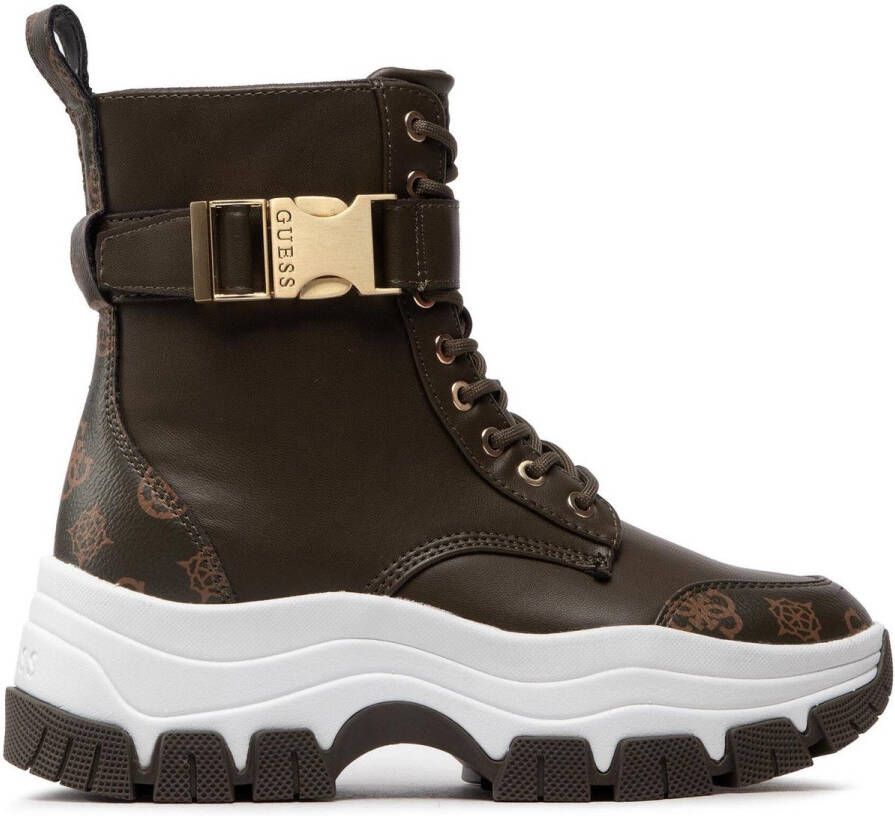 GUESS Dames Biker Boots Khaki in Stijlvolle en Comfortabele Keuze