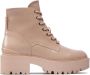 GUESS Dames Enkelboots Beige Veterlaarzen op Plateauzool - Thumbnail 1