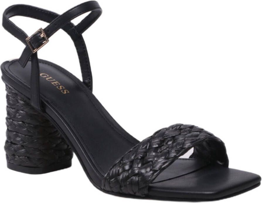 GUESS Dames Sandalen Cadante Zwart Met Gevlochten Hiel