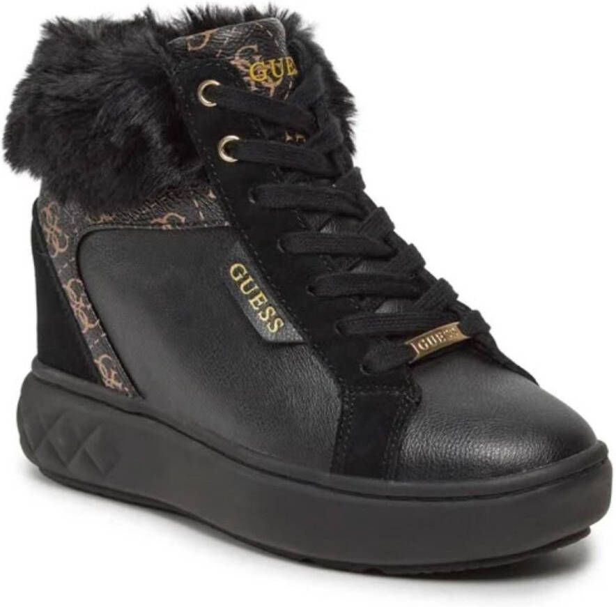 GUESS Dames Sneakers RUKE Met Bont Zwart