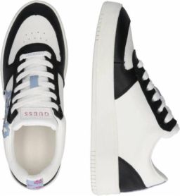 GUESS Damessneakers SIDNY Wit Zwart Logo Flexibele Trendy Schoenen voor Dagelijks Comfort en Stijlvolle Stadswandelingen