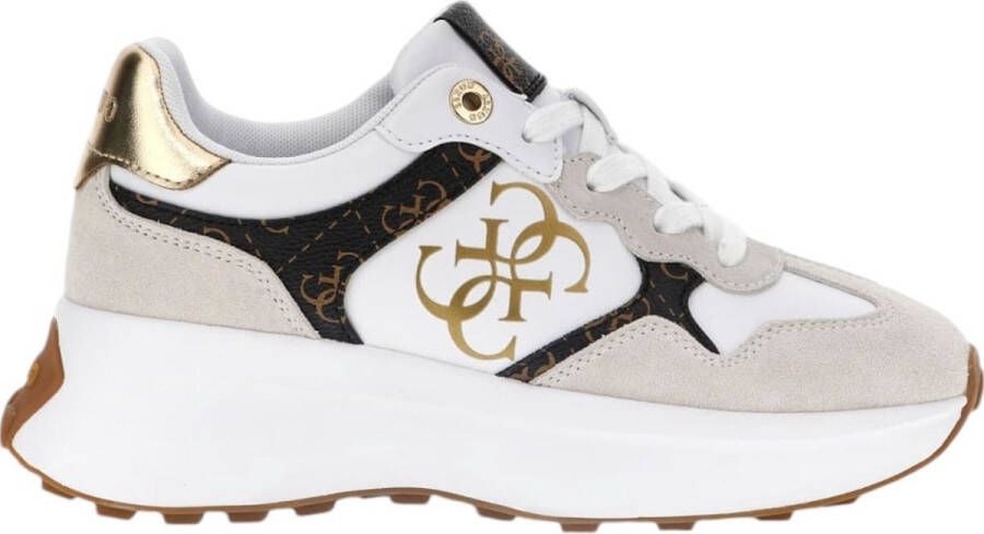Guess Witte Sneakers Modern Klassiek Ontwerp Multicolor Dames