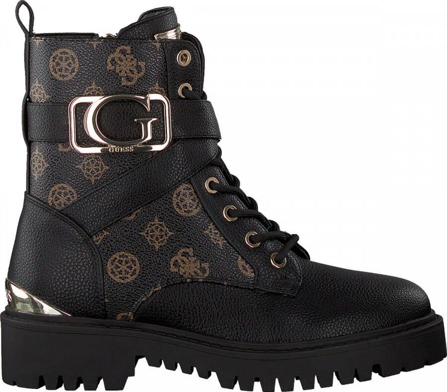 Guess Orana biker boot met gespdetail en logoprint