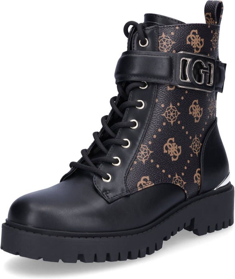 GUESS dames veterlaars Oranda zwart bruin