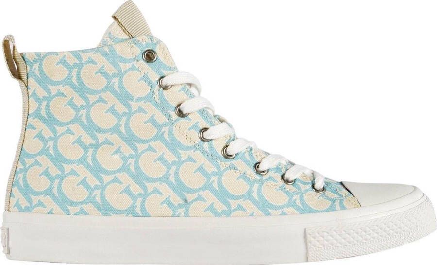 GUESS Ederla Hi hoge sneakers blauw roze