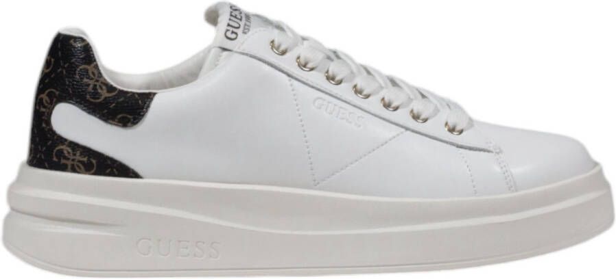 Guess Leren Sneakers Elbina voor Vrouwen White Dames