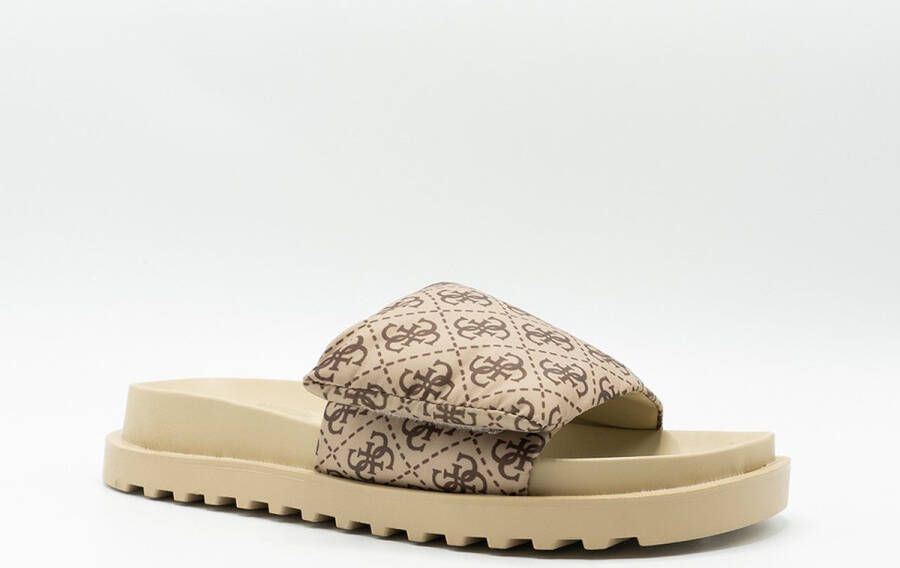 GUESS Fabetzy Dames Slippers Beige Brown