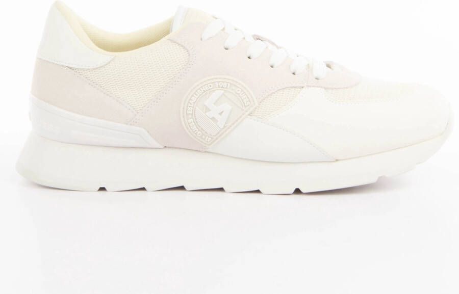 Guess Lage leren sneakers Wit White Heren