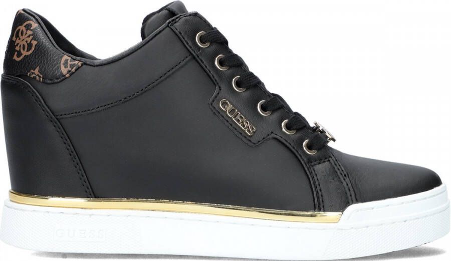GUESS Faster2 Hoge sneakers Leren Sneaker Dames Zwart