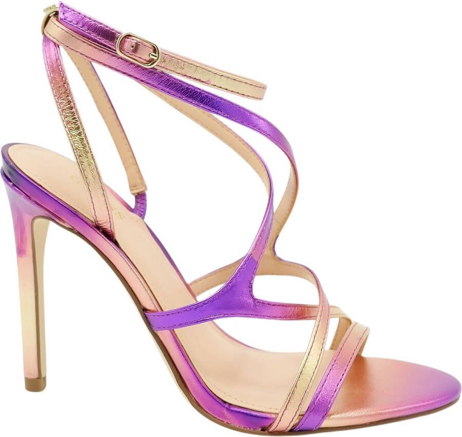 Guess Elegante Iridescente Hoge Hak Sandalen Purple Dames - Foto 2