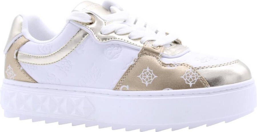 GUESS Fiena Lage Dames Sneakers -White Gold - Foto 1